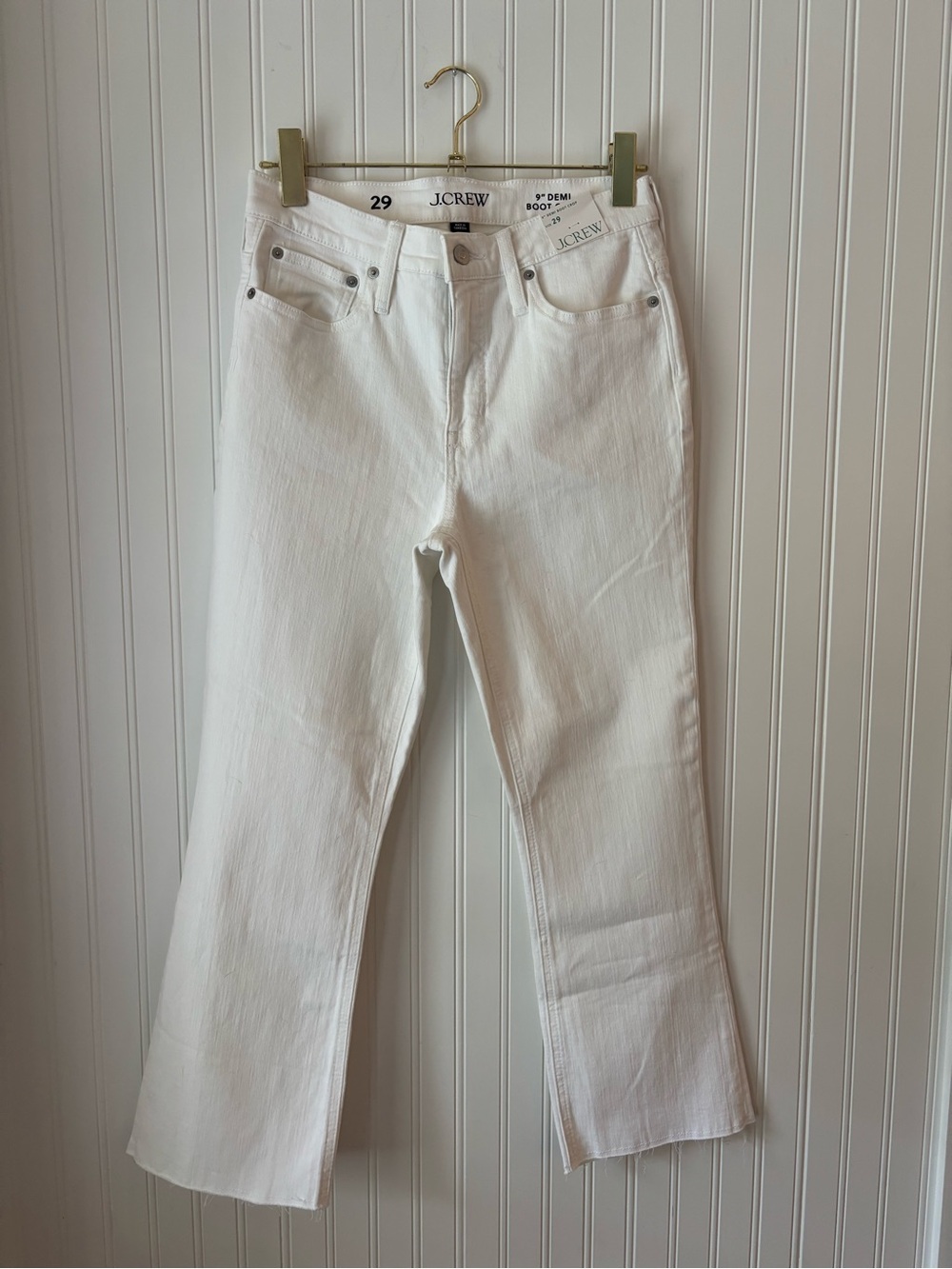 J. Crew White Women's Denim Jeans - Demi Boot Cut Crop